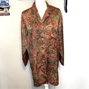 Vintage Victoria’s Secret Paisley Lounge Top Red Multi Size Medium